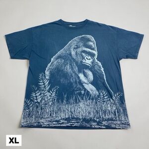 Vintage T Shirt Mens XL Black Atlanta Zoo Gorilla Nature Animals Y2K Graphic Tee